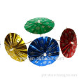 10 x Cocktail Umbrellas Shiny Foil HAWAIIAN PARTY picks